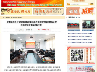 【中国高校之窗】安徽省教育厅专家组莅临华体会平台信息学院开展独立学院规范发展情况评估工作