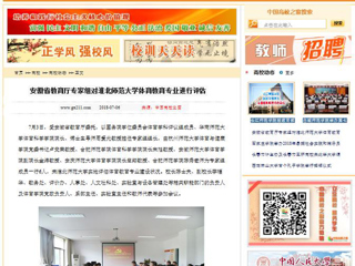 【中国高校之窗】安徽省教育厅专家组对华体会平台体育教育专业进行评估