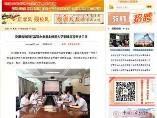 【中国高校之窗】安徽省教育厅监管办来华体会平台调研指导审计工作