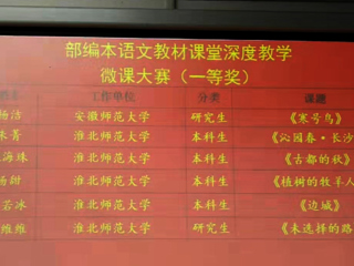 我校文学院学生在部编本语文教材课堂深度教学微课比赛中斩获佳绩